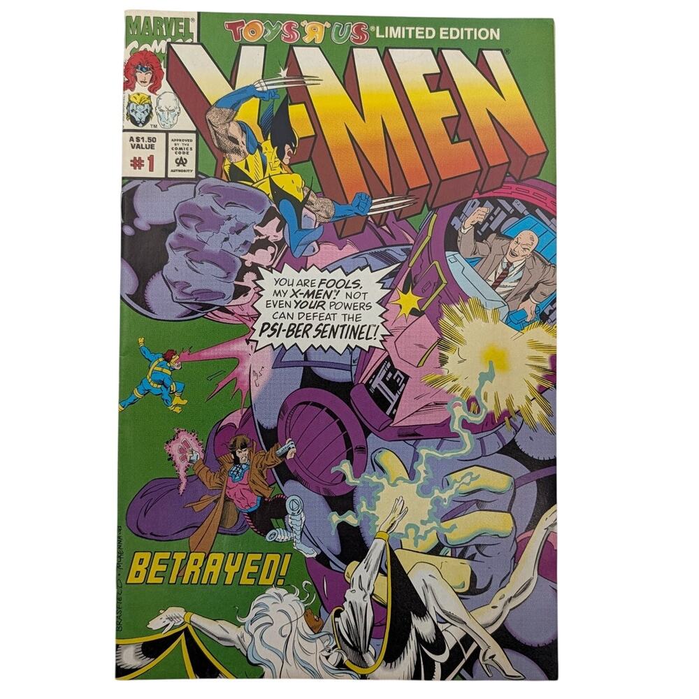 X-Men #1 Marvel Toys R Us Limited Edition 1991 Jim Lee Wolverine Gambit VF NM